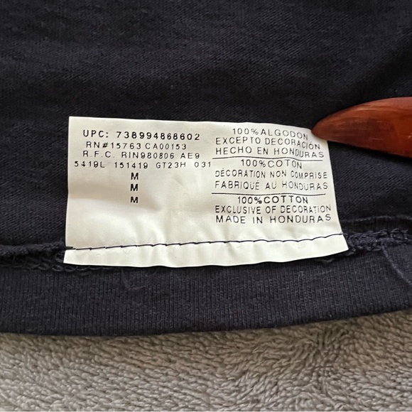 Champion Navy Blue Crew Neck Short Sleeve Tee Casual Athletic Wear Mens Size M - Picture 6 of 7